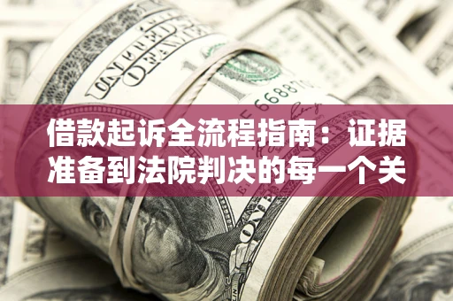 武汉借款起诉全流程指南：证据准备到法院判决的每一个关键步骤