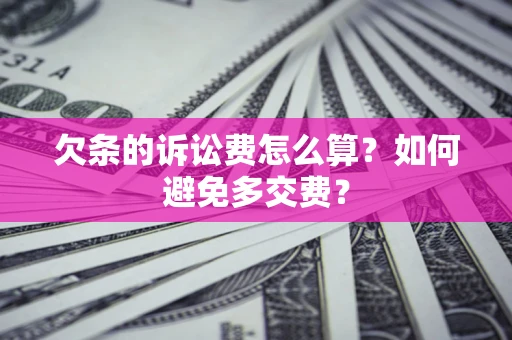 武汉欠条的诉讼费怎么算？如何避免多交费？