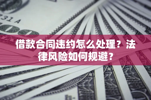 武汉借款合同违约怎么处理？法律风险如何规避？